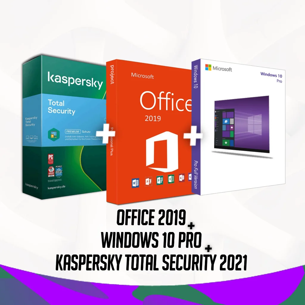 Kaspersky Total Security 2021 Office 2019 Windows 10 Pro Licença Vitalícia Versão 3264 8675